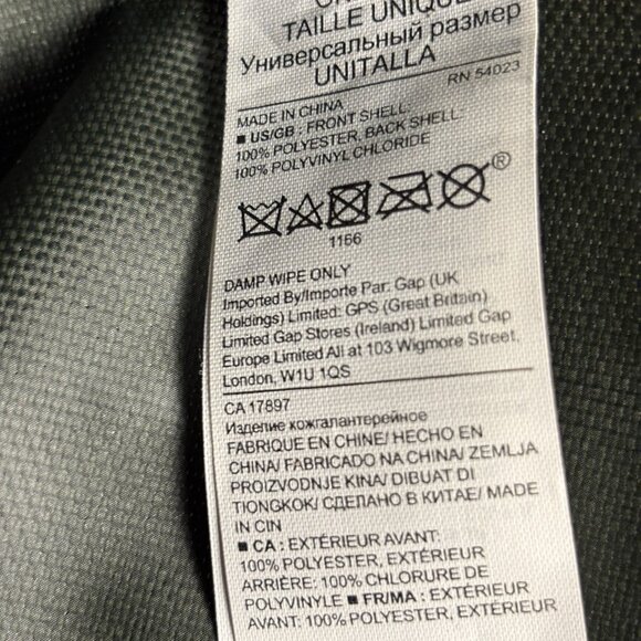 Banana Republic Canvas Tote Bag Green Two Tone Full Zip Small Medium EUC - Picture 11 of 12